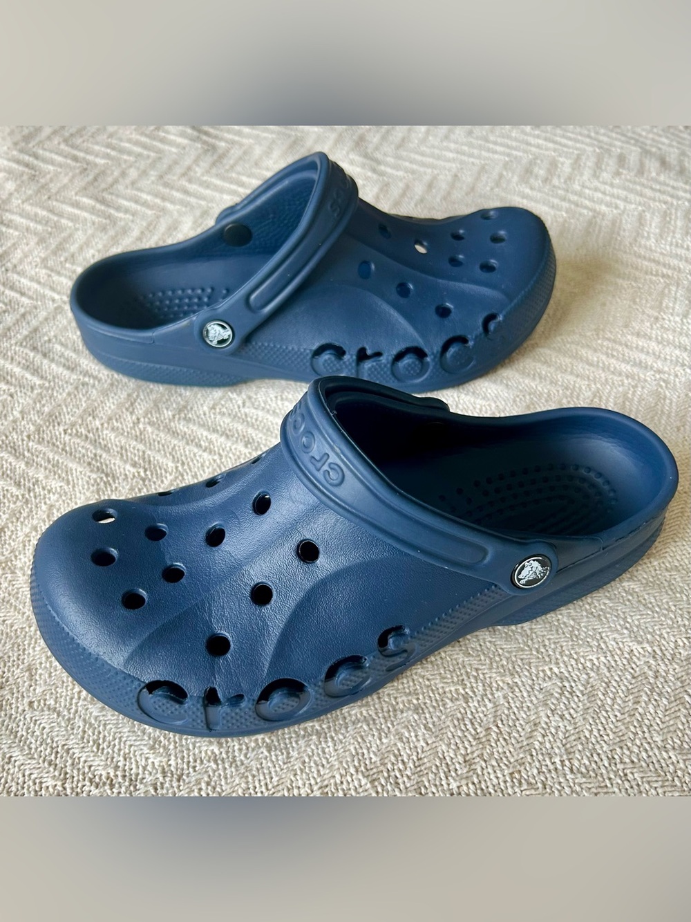 CROCS Baya Lightweight Slip On Clogs Shoes NAVY BLUE Unisex Men’s 7 Women’s 9